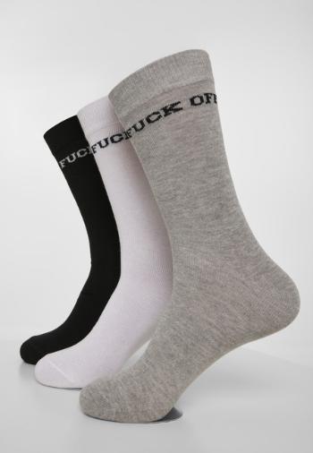 Mr. Tee Fuck Off Socks 3-Pack black/grey/white - 43–46