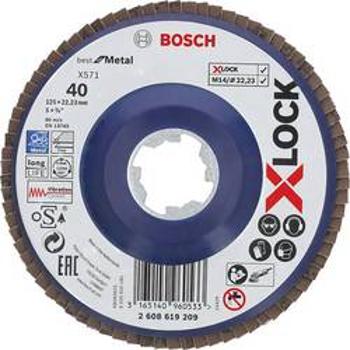 Vějířový brusný kotouč X571 Best for Metal, rovný, 125 mm, k 40, plast Bosch Accessories 2608619209 Ø 125 mm 1 ks