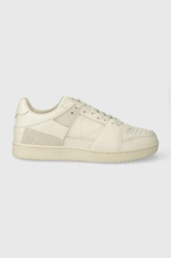 Kožené sneakers boty Guess SAVA LOW bílá barva, FMJSAW ELE12