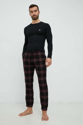 Pyžamové kalhoty Hollister Co. pánské, černá barva