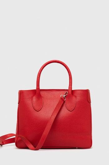 Kožená kabelka Answear Lab červená barva