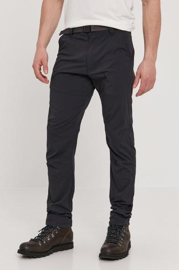 Kalhoty Wrangler pánské, černá barva, přiléhavé