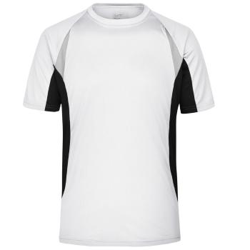 James & Nicholson Pánské funkční tričko s krátkým rukávem JN391 - Bílá / černá | L