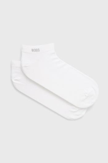 Ponožky BOSS (2-pak) pánské, bílá barva