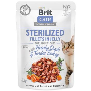 Kapsička BRIT Care Cat Pouch STERILIZED - Hearty Duck & Tender Turkey in Jelly 85 g