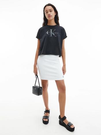 Calvin Klein Calvin Klein Jeans dámská bílá sukně SLUB RIB MINI SKIRT