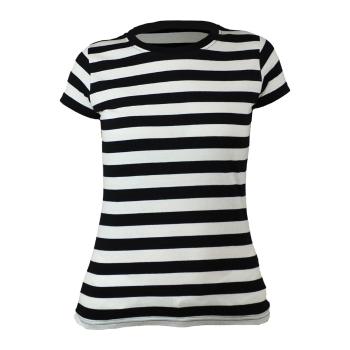 Mantis Dámské pruhované tričko - Černá / bílá | XL