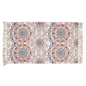 Bavlněný koberec s barevnými ornamenty a třásněmi - 140*200 cm KT080.055L