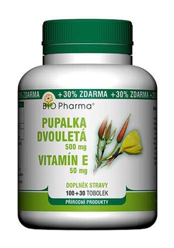 Bio Pharma Pupalka dvouletá 500 mg + Vitamín E 50 mg 130 tobolek