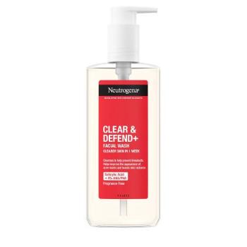 Neutrogena Clear & Defend+ Facial Wash 200 ml čisticí gel U na smíšenou pleť; na mastnou pleť; na pigmentové skvrny; na problematickou pleť s akné