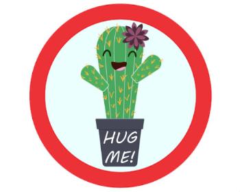 Samolepky zákaz - 5ks Kaktus
