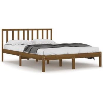 Rám postele medově hnědý masivní borovice 140 × 190 cm, 3105054 (3105054)