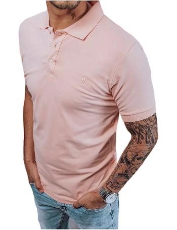 Světle růžová klasická polo košile vel. XL