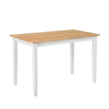 Bílý dřevěný jídelní stůl 114 x 68 cm GEORGIA , 88539 (beliani_88539)