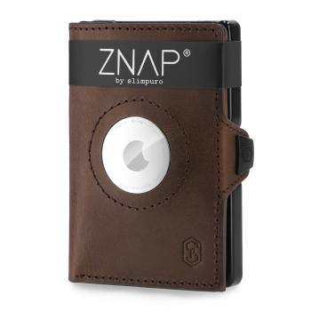 Slimpuro ZNAP Airtag Wallet, 8 karet, přihrádka na mince, 89 x 1,5 x 6 cm (Š x V x H), ochrana RFID