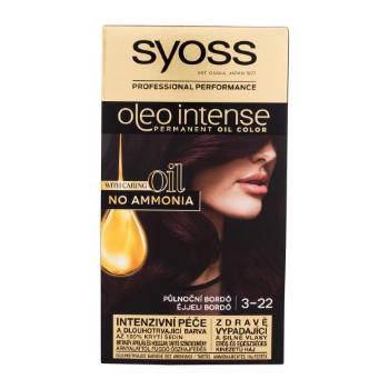 Syoss Oleo Intense Permanent Oil Color 50 ml barva na vlasy pro ženy 3-22 Midnight Bordeaux na barvené vlasy