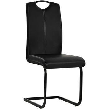 Konzolové jídelní židle 6 ks černé umělá kůže (275463)