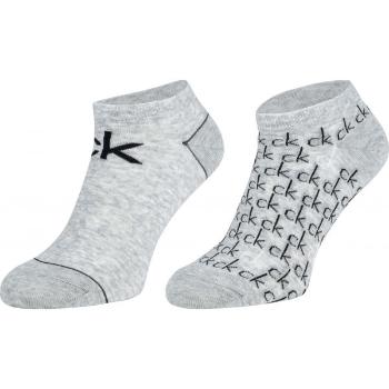 Calvin Klein 2PK REPEAT LOGO Dámské ponožky, šedá, velikost UNI