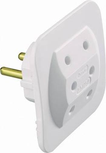 Zásuvková rozbočka Kopp Euro Adapter, 3 zásuvky, bílá, 1749.0200.5