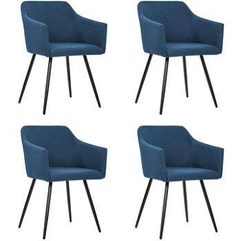Jídelní židle 4 ks modré textil (3065675)