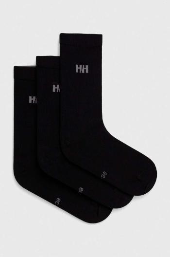 Ponožky Helly Hansen 3-pack černá barva, 67482