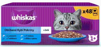 Whiskas kapsičky oblíbené rybí pokrmy v želé pro dospělé kočky 48x 85g