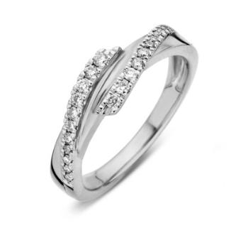 JVD Půvabný stříbrný prsten se zirkony SVLR0375XH2BI 52 mm