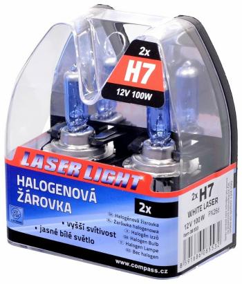 Žárovka 12V H7 100W PX26d WHITE LASER 2ks COMPASS