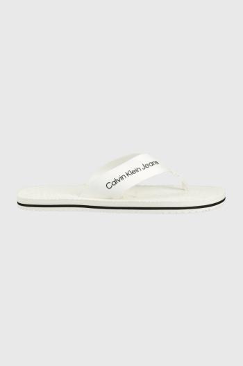 Žabky Calvin Klein Jeans pánské, bílá barva