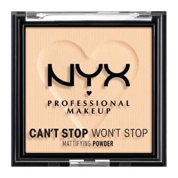 NYX Professional Makeup Can't Stop Won't Stop Mattifying Powder 6 g pudr pro ženy 02 Light