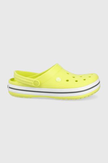 Pantofle Crocs zelená barva