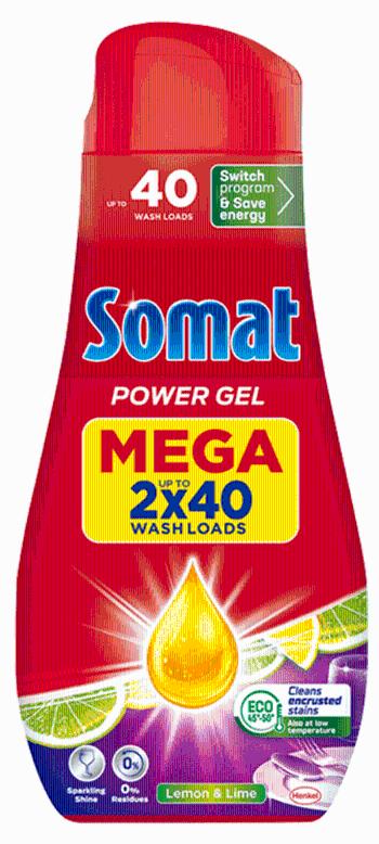 Somat All-in-1 gel do myčky Lemon & Lime 80 dávek, 1440 ml