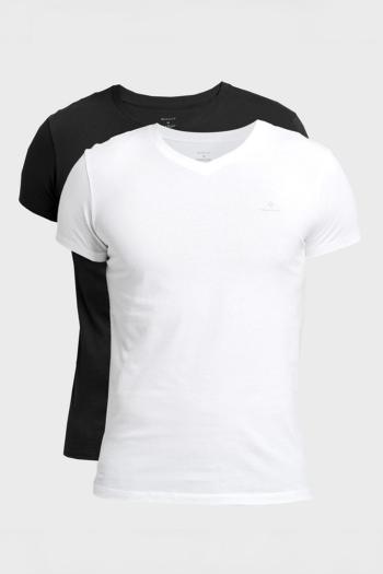 SPODNÍ PRÁDLO GANT V-NECK T-SHIRT 2-PACK černá M