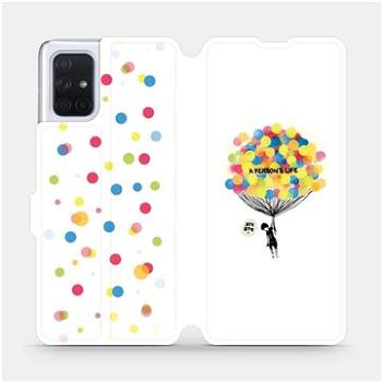 Flipové pouzdro na mobil Samsung Galaxy A71 - MH15P Balónky bye bye a person´s life (5903516148141)