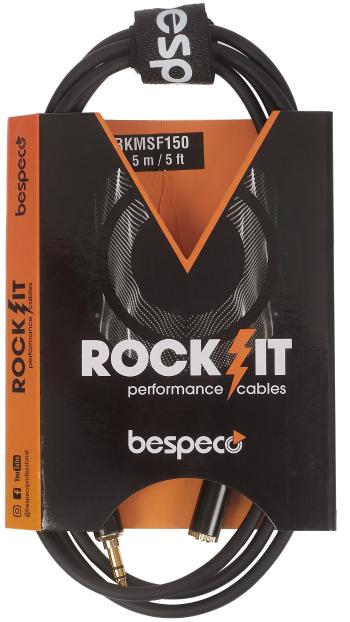 Bespeco ROCKIT Stereo Cable Jack 3,5 TRS M - Jack 3,5 TRS F 1,5 m