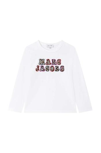 Dětská bavlněná košile s dlouhým rukávem Marc Jacobs bílá barva