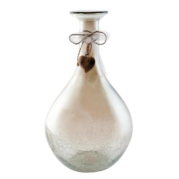 Dekorativní skleněná váza s popraskáním - Ø21*38 cm 6GL1656