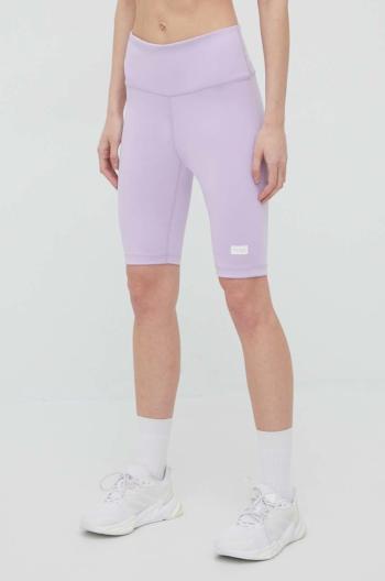 Kraťasy Arkk Copenhagen dámské, fialová barva, hladké, high waist