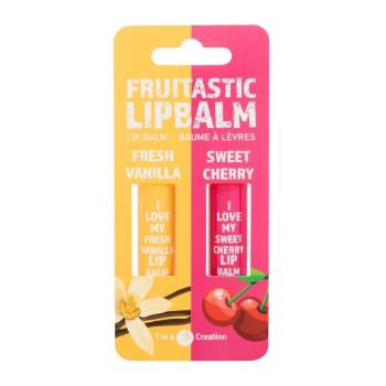 2K Fruitastic dárková kazeta balzám na rty 4,2 g Fresh Vanilla + balzám na rty 4,2 g Sweet Cherry pro ženy