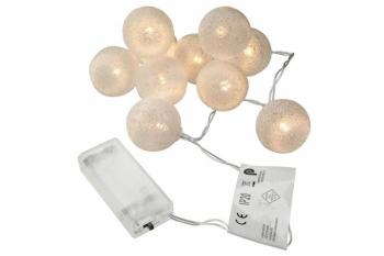 Nexos 57398 LED světelná dekorace - háčkovaná koule - 10 LED teple bílé