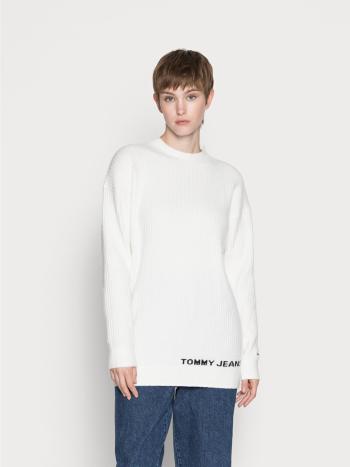 Tommy Jeans dámský bílý svetr LOFTY TURTLENECK - S (YAP)