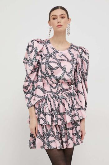 Šaty Silvian Heach růžová barva, mini