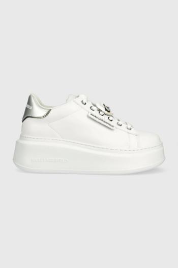 Kožené sneakers boty Karl Lagerfeld KL63576K ANAKAPRI bílá barva