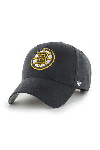 Čepice 47brand NHL Boston Bruins černá barva, s aplikací, H-MVP01WBV-BK