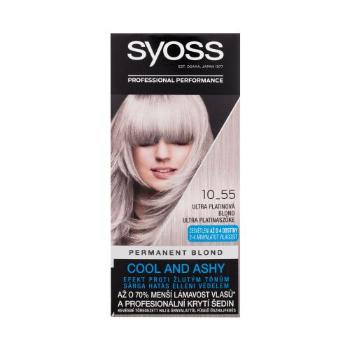 Syoss Permanent Coloration Permanent Blond 50 ml barva na vlasy pro ženy 10-55 Ultra Platinum Blond na barvené vlasy; na blond vlasy