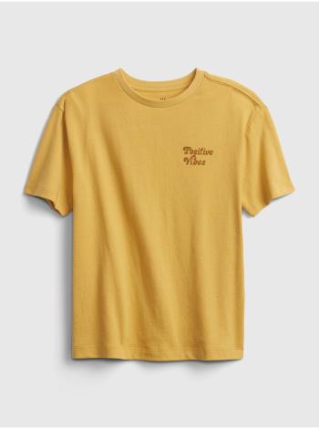 Žluté klučičí dětské tričko gen good t-shirt GAP