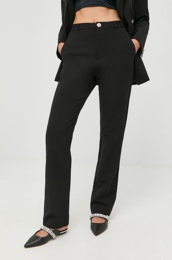 Kalhoty Custommade dámské, černá barva, jednoduché, high waist