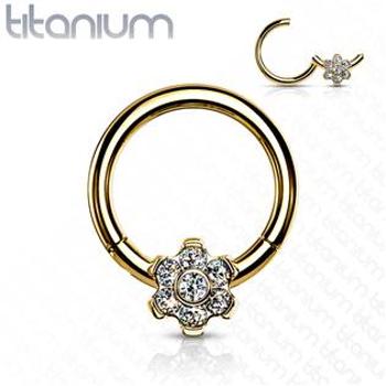 Šperky4U Segment kruh - septum piercing TITAN - TIT1118-GD