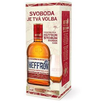 Heffron Rum 5y 0,5l 38% + 1x sklo GB (8594001448616)