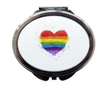 Zrcátko Rainbow heart